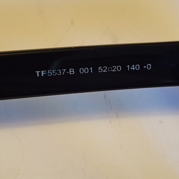 TOM FORD BLACK OPTICAL FRAMES WITH CASE MADE IN ITALY TF-5537-B 001 52 20 140 -0 - Picture 6 of 8